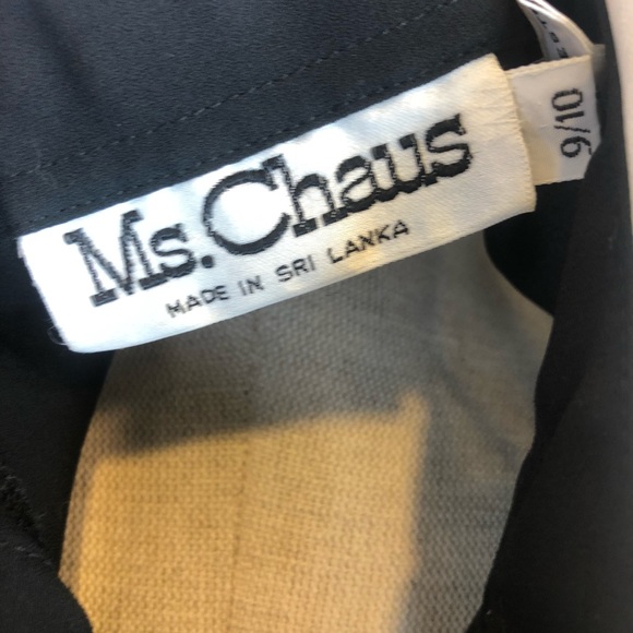 VTG Ms Chause black front pleated sheer collar - Picture 11 of 12